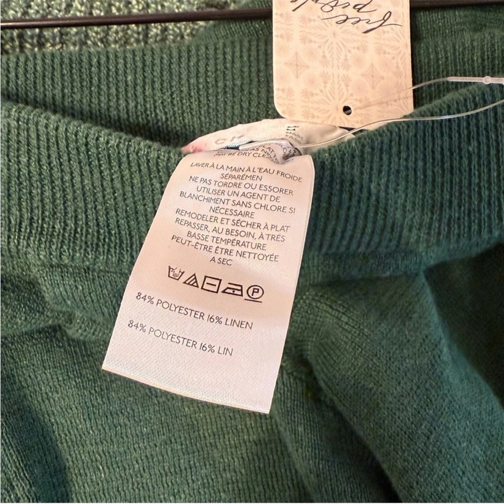 NWT! FREE PEOPLE Women’s MEDIUM Freya Sweater Set / Emerald Spell Combo CP25 - Picture 10 of 16